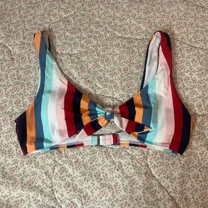 Striped bikini top